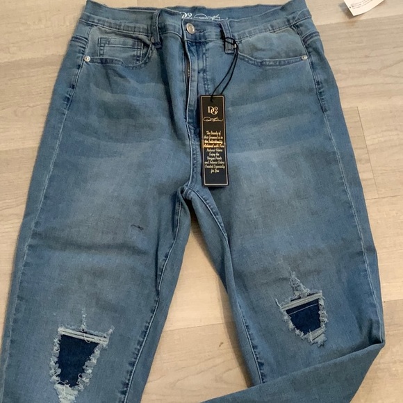 NWT DG2 DIANE GILMAN SKINNY JEANS 10 TALL - Picture 4 of 6